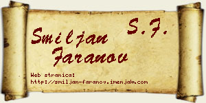 Smiljan Faranov vizit kartica